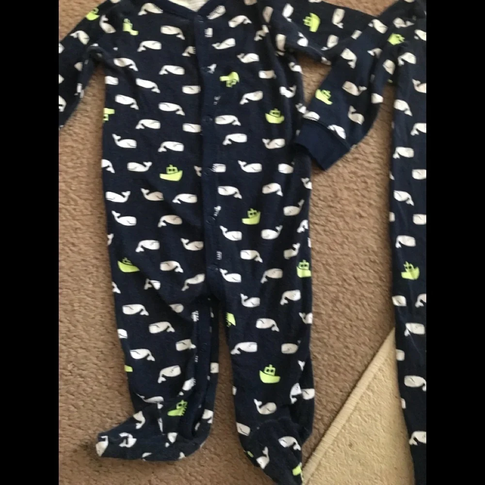 Carter’s (2) Whale Footed Sleepers for Twins